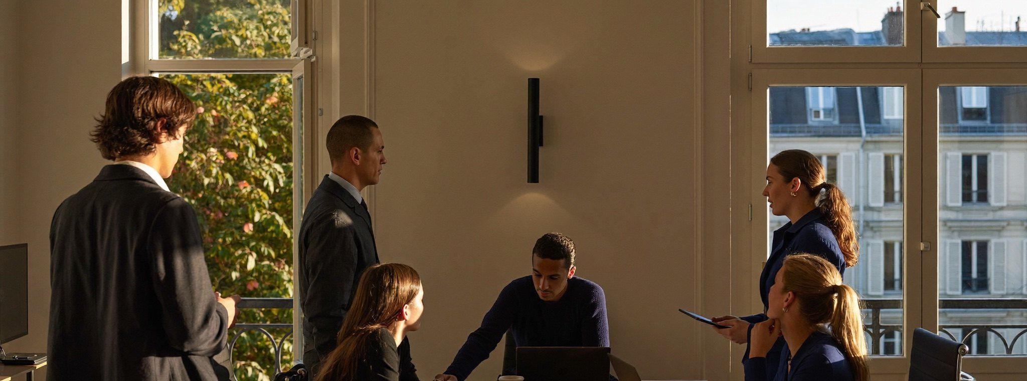 Équipe salariée d'une entreprise couverte par une mutuelle collective obligatoire